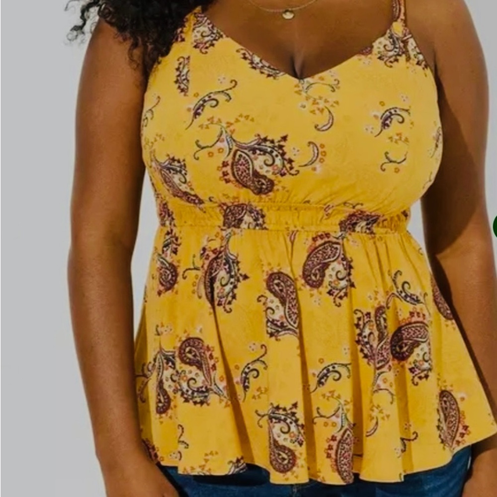 Torrid Mustard Paisley Camisole